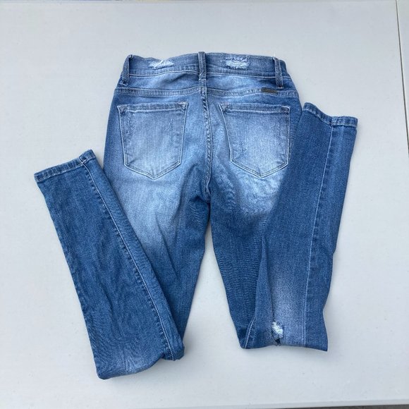 Kan Chun High Rise Distressed Jeans Size 25 - Picture 3 of 5